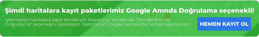 Anında doğrulama seçeneği ile haritalara kayıt
